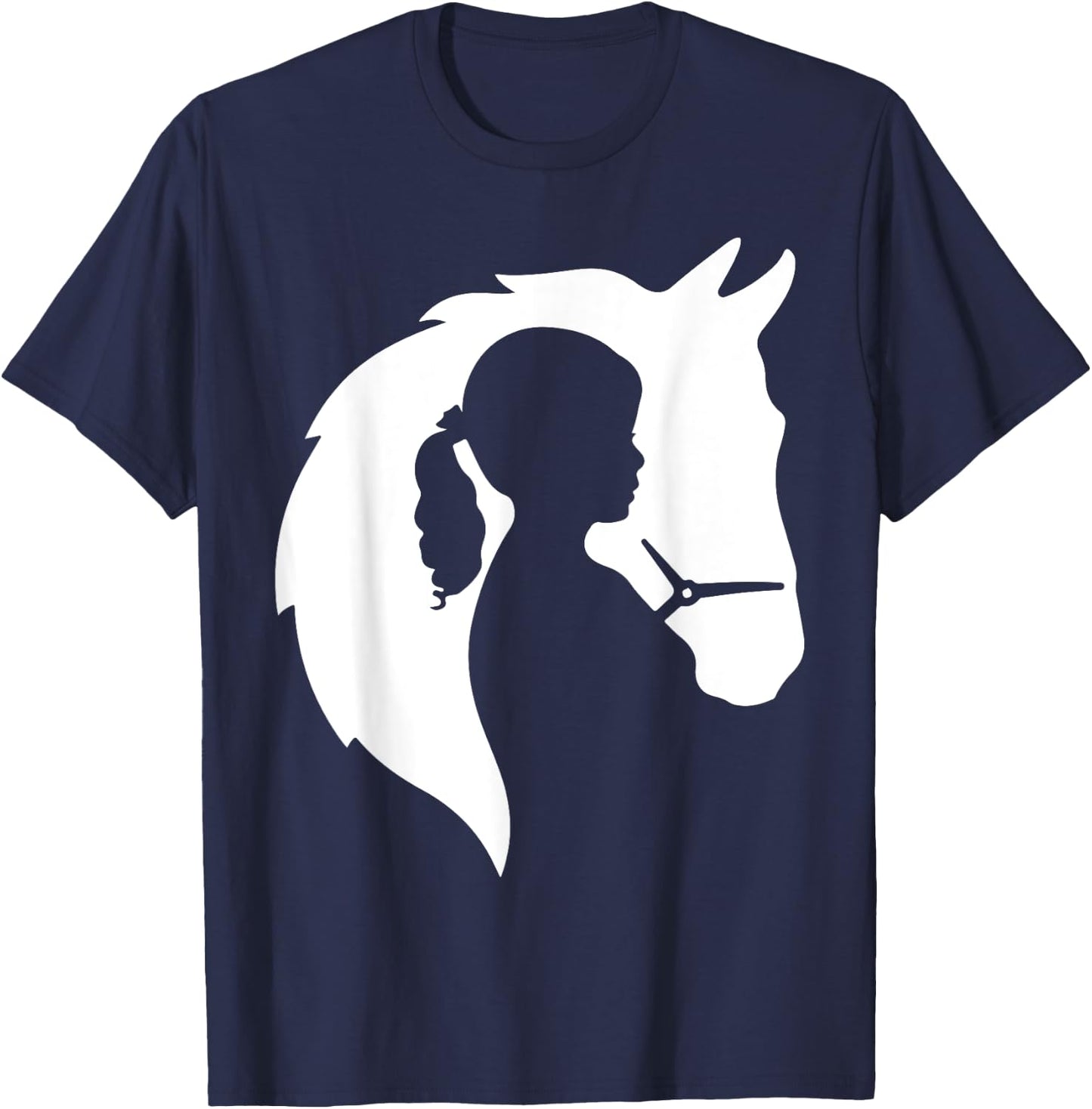 Horse Girl Equestrian Gifts Teenager Kids Horseback Rider T-Shirt - T-Shirt | Navy