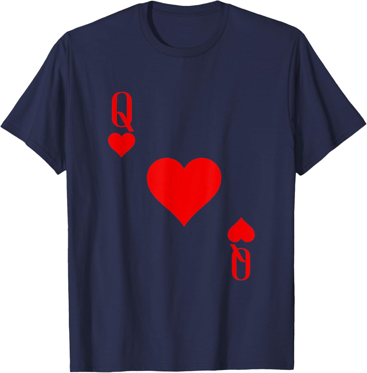 Queen of Hearts Deck of Cards Carnival Halloween Costume T-Shirt - T-Shirt | Navy