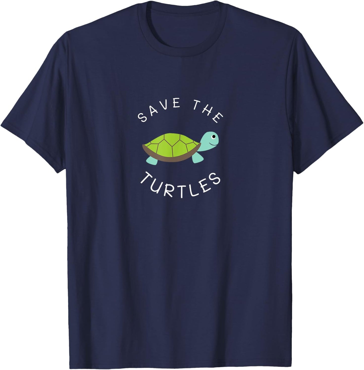 Save the Turtles | Cute Environmentalist T-Shirt - T-Shirt | Navy