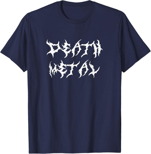 Death Metal Rock And Roll Metalhead T-Shirt - T-Shirt | Navy