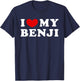 I Love My Benji, I Heart My Benji T-Shirt - T-Shirt | Navy