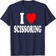 I Heart (Love) Scissoring Funny Crafting Scrapbook Couponing T-Shirt - T-Shirt | Navy