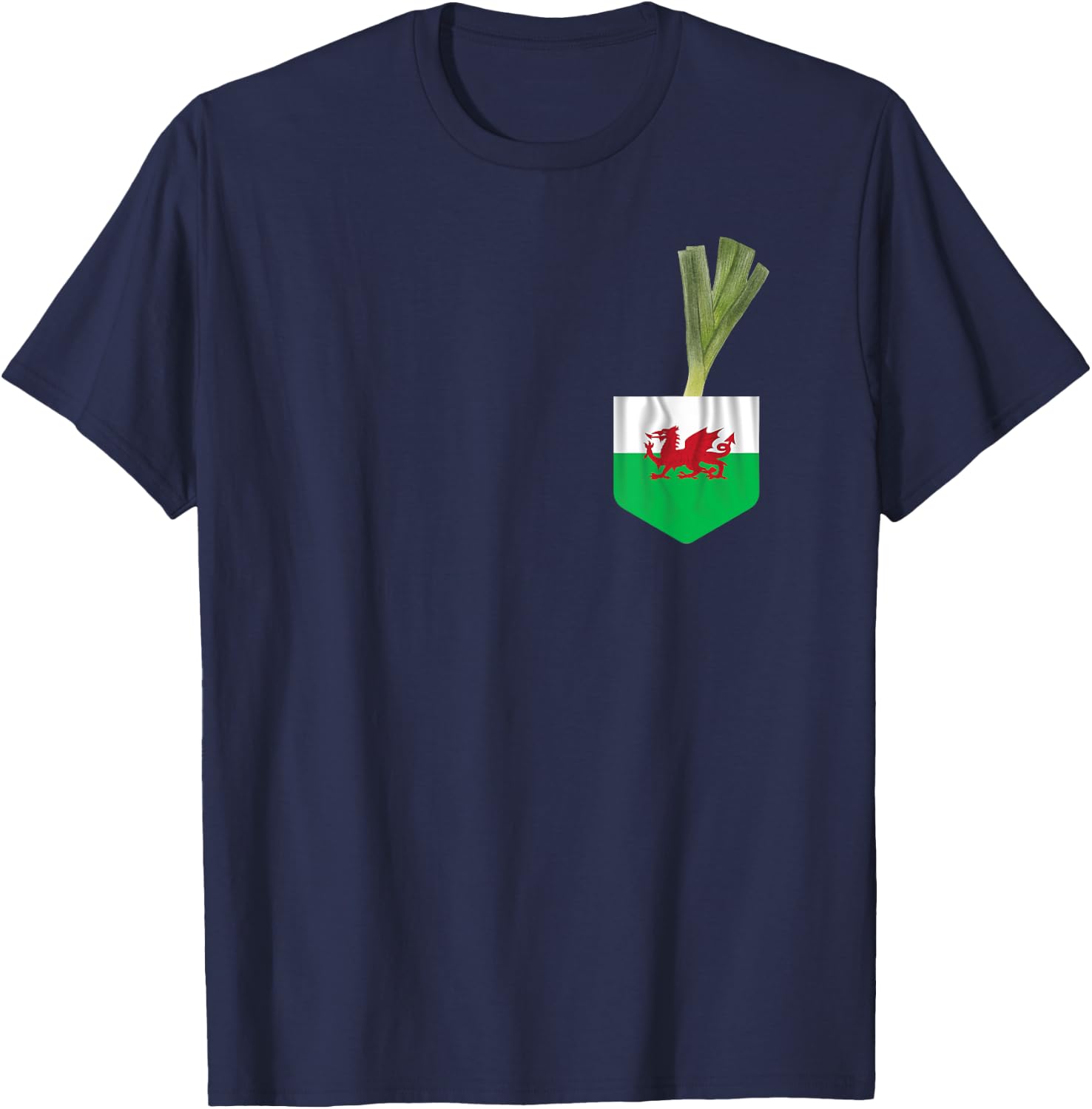 Welsh Flag Dragon St David's Day Wales T-Shirt - T-Shirt | Navy