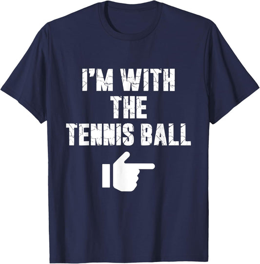 I'm with the Tennis Ball Fun Easy Playful Halloween Costume T-Shirt - T-Shirt | Navy