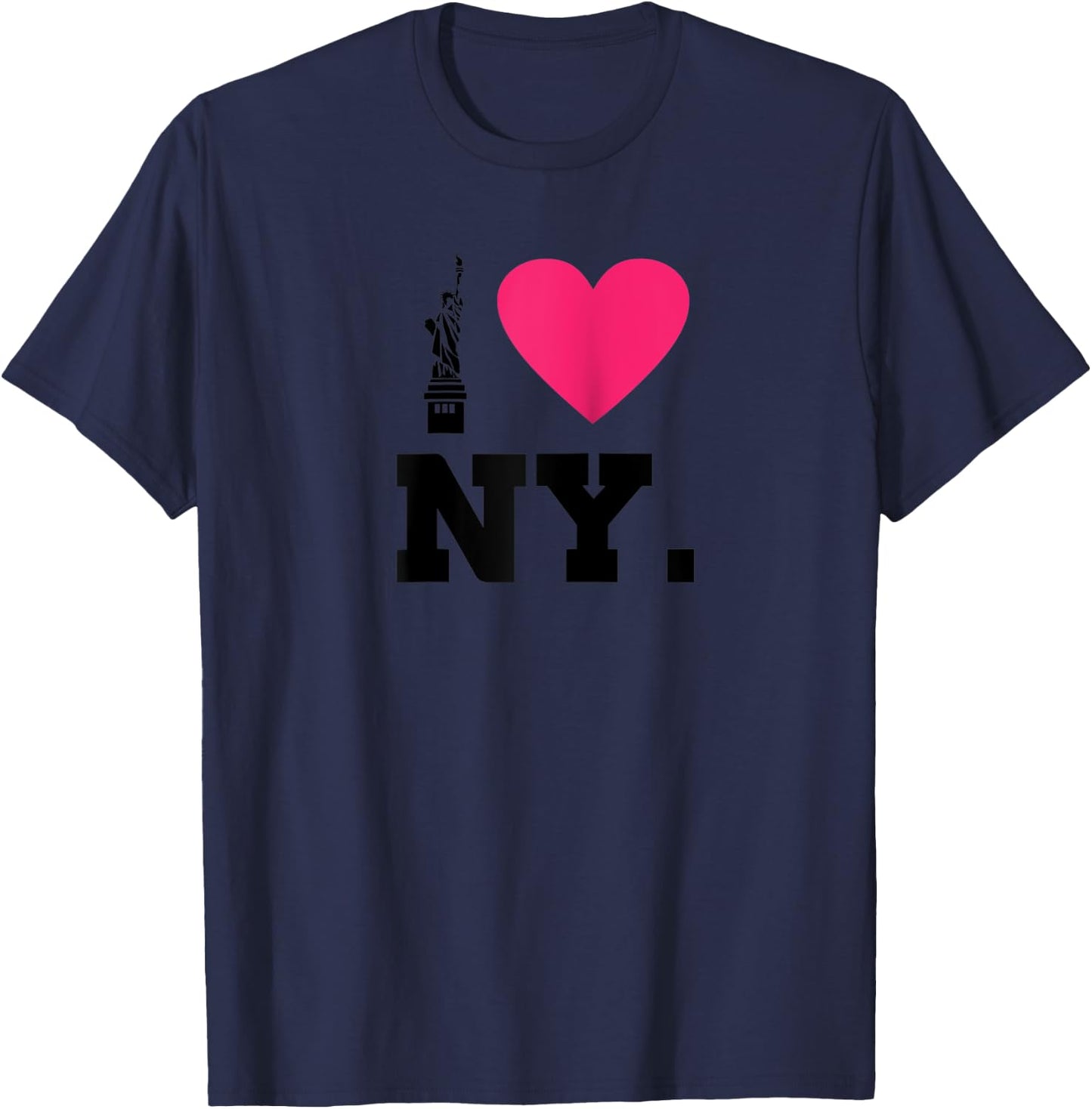 I Heart NY : Statue of Liberty New York Heart Raglan Baseball T-Shirt - T-Shirt | Navy