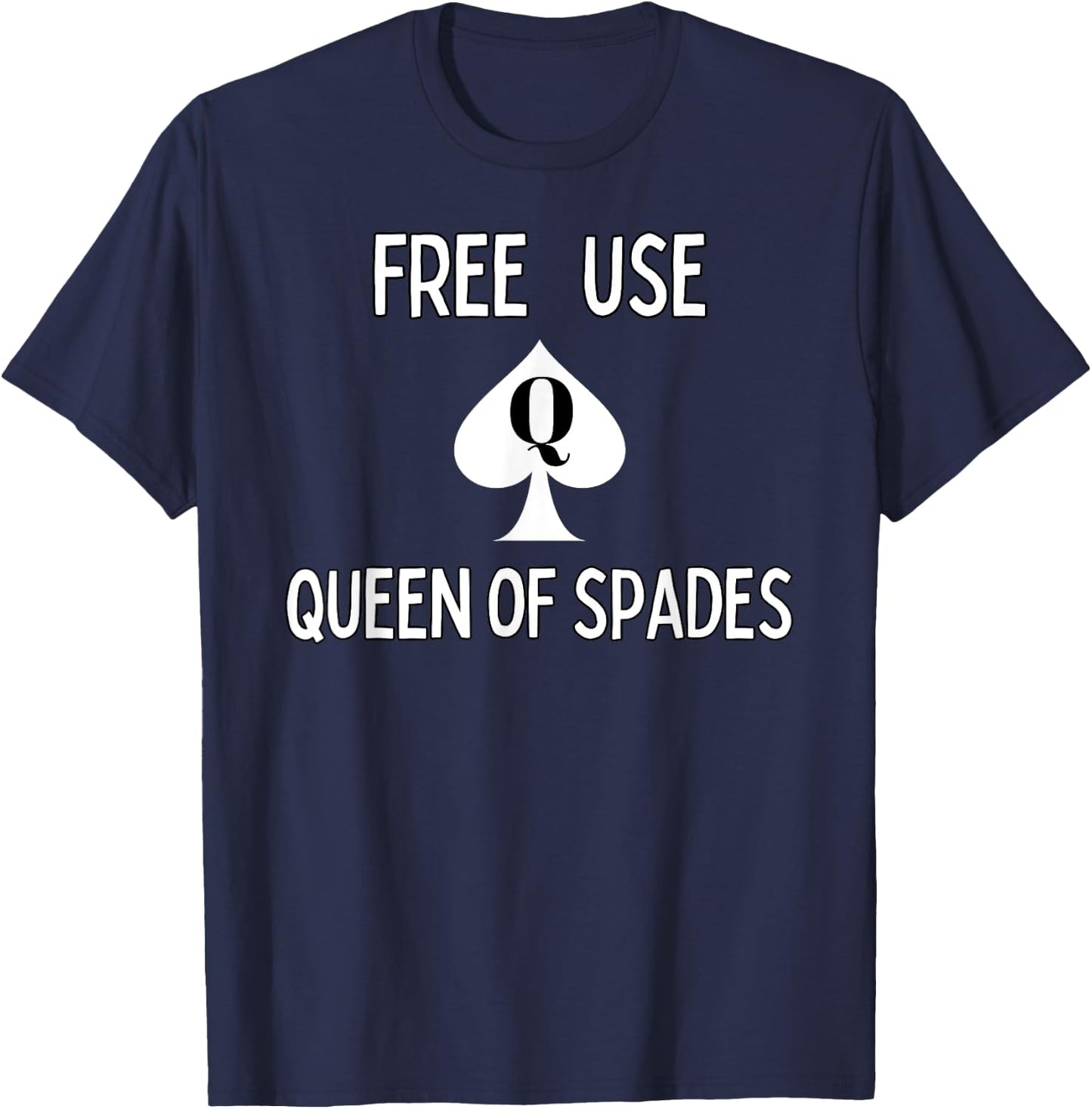 Free Use Queen of Spades - QOS clothing T-Shirt - T-Shirt | Navy