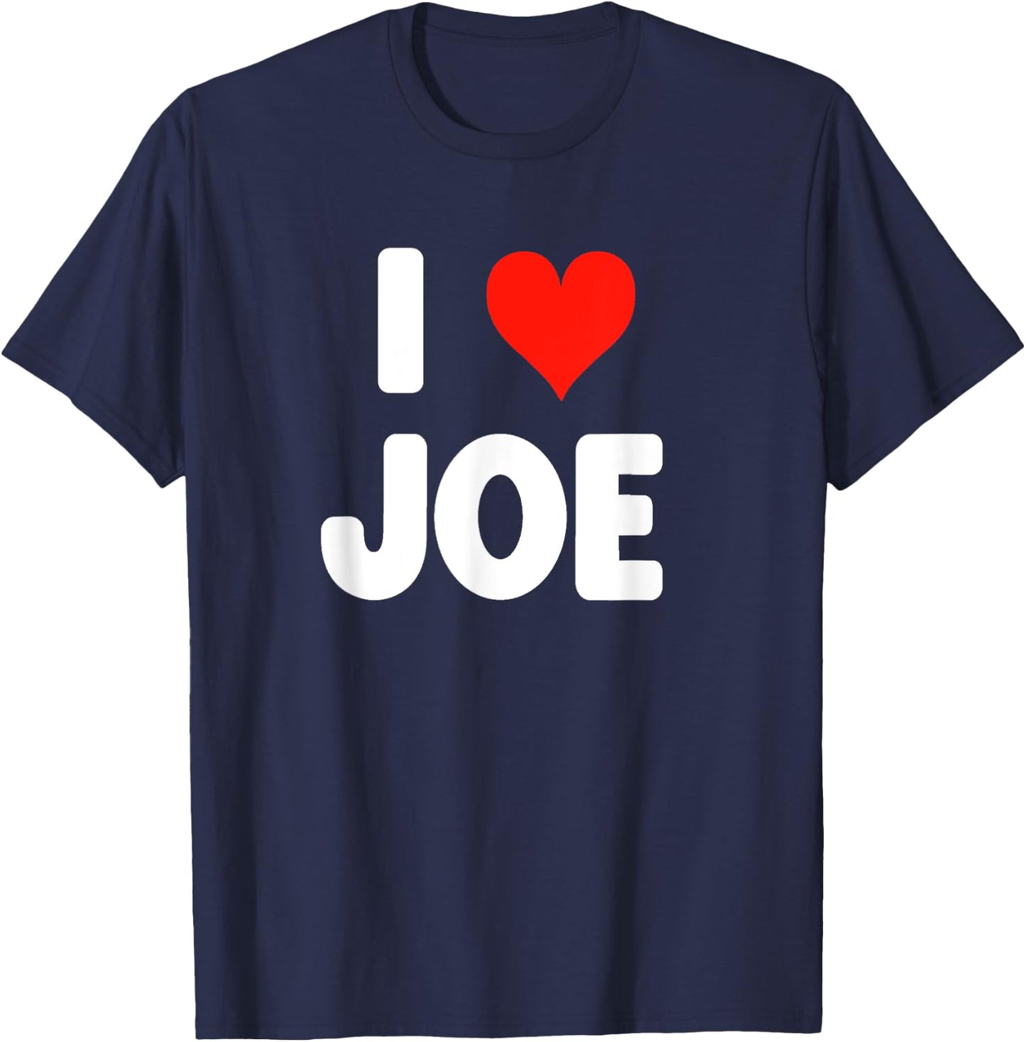 I Love Joe - Heart T-Shirt - T-Shirt | Navy
