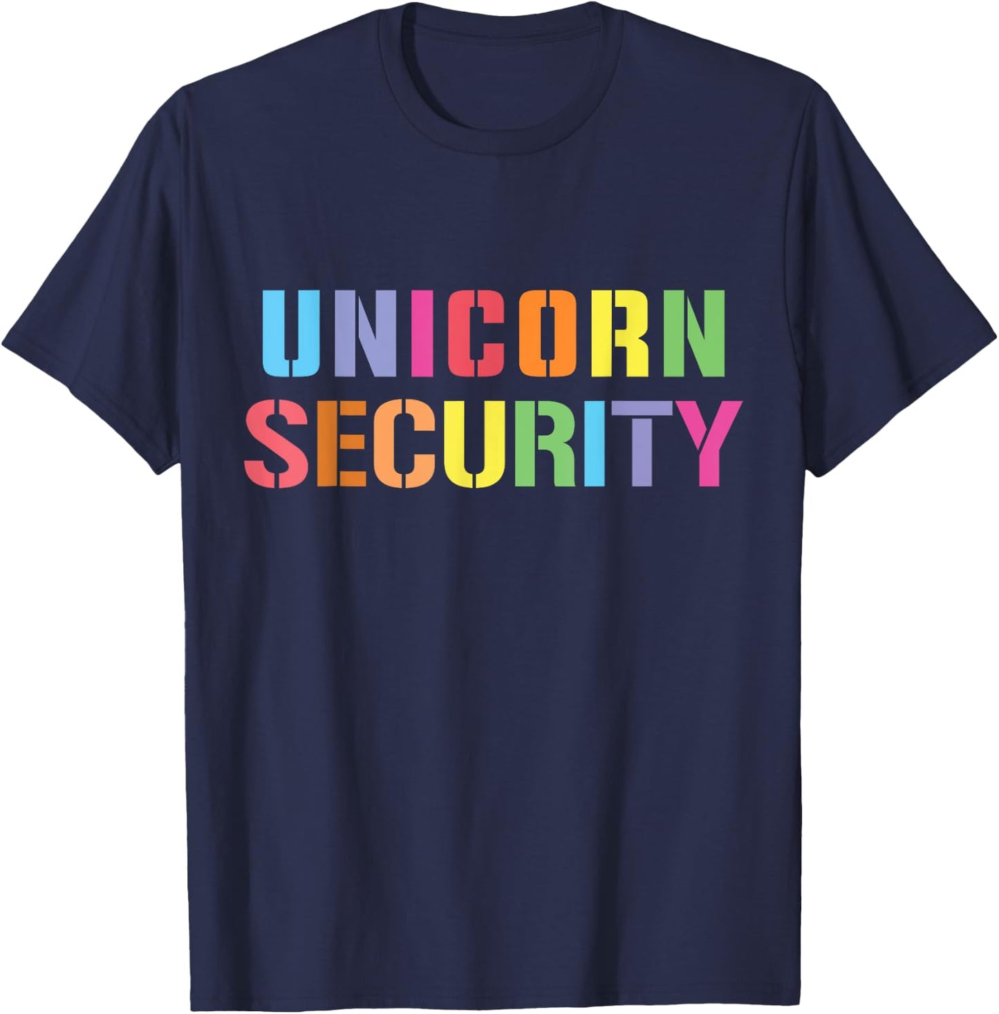 Halloween Dad Mom Daughter Adult Costume, Unicorn Security T-Shirt - T-Shirt | Navy