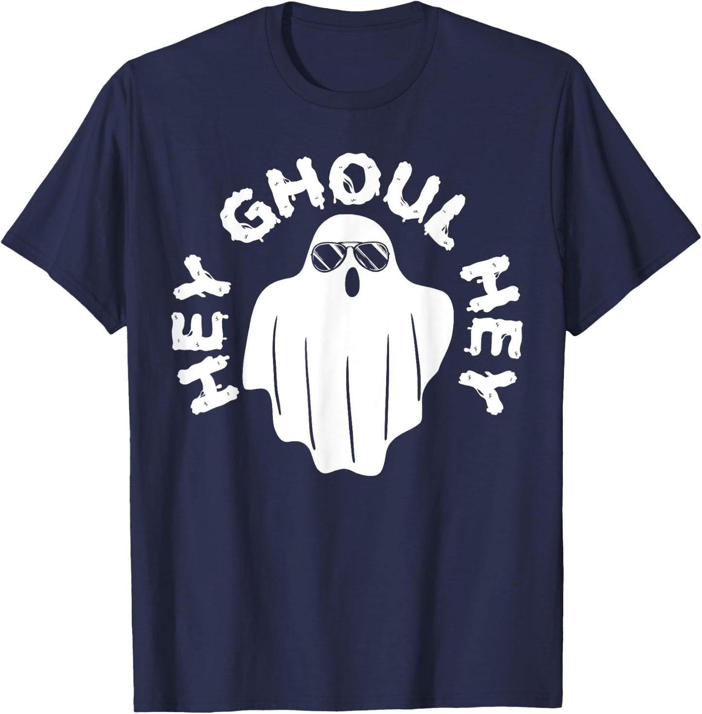 Hey Ghoul Hey Funny Halloween Boo Spooky Trick Or Treat T-Shirt - T-Shirt | Navy