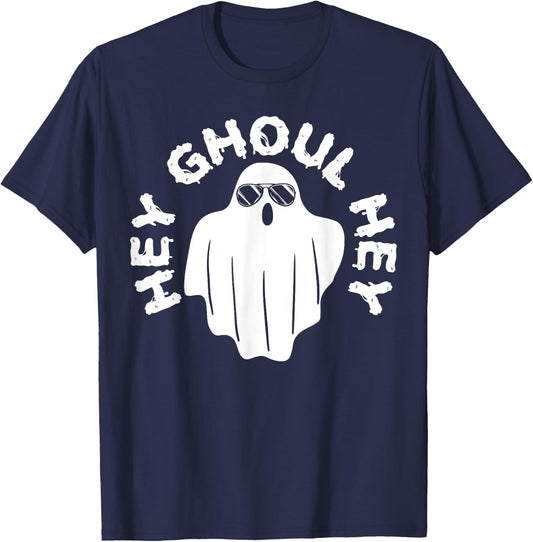Hey Ghoul Hey Funny Halloween Boo Spooky Trick Or Treat T-Shirt - T-Shirt | Navy