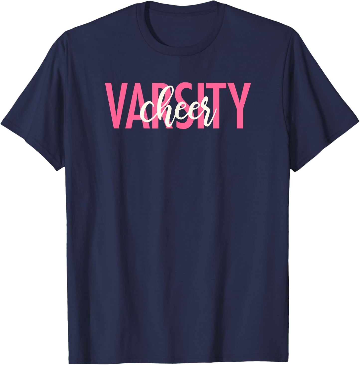 Varsity Cheer Proud High School Varsity Cheerleader T-Shirt - T-Shirt | Navy