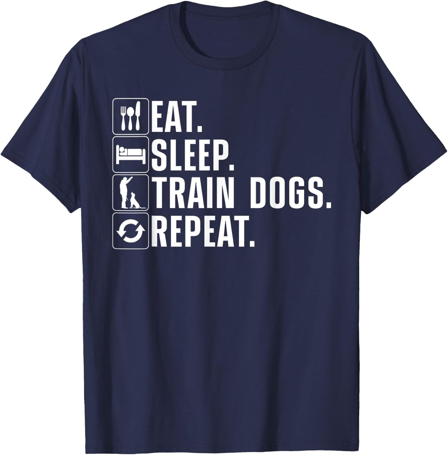 Funny Dog Trainer Design Women Dog Training Lovers T-Shirt - T-Shirt | Navy