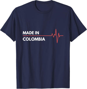 Made In Colombia Born In Country Of Birth T-Shirt - T-Shirt | Navy