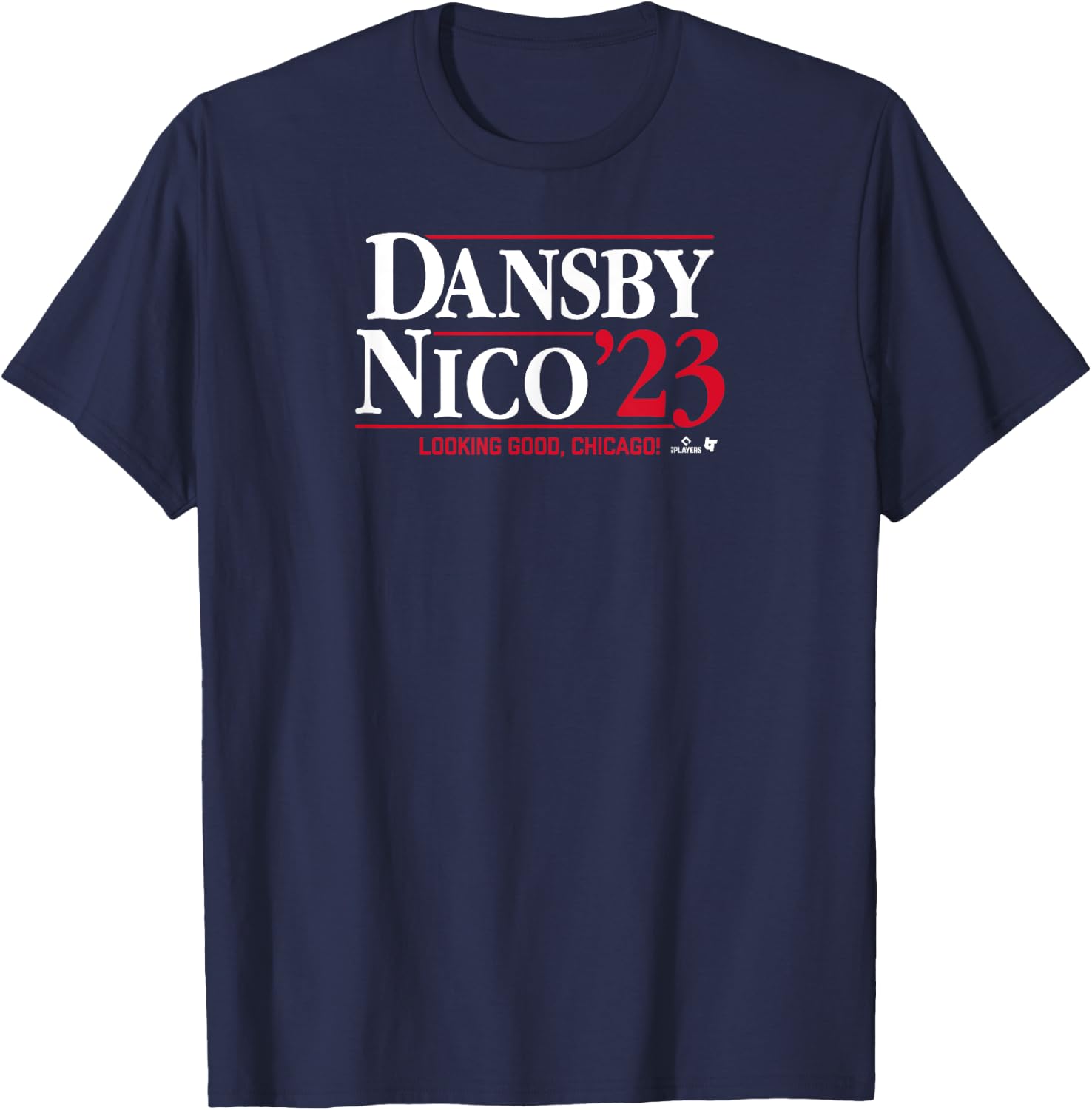 Dansby Swanson and Nico Hoerner - Chicago Baseball T-Shirt - T-Shirt | Navy