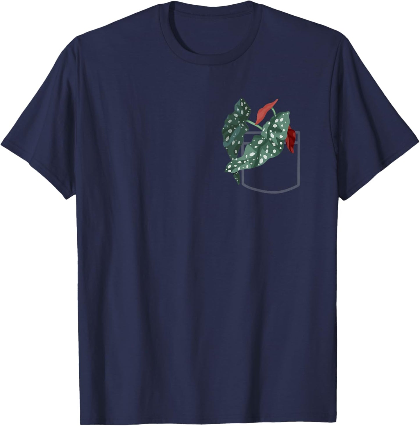 Plant Mom Plant Dad, Grow Angel Wing Begonia, Urban Gardener T-Shirt - T-Shirt | Navy