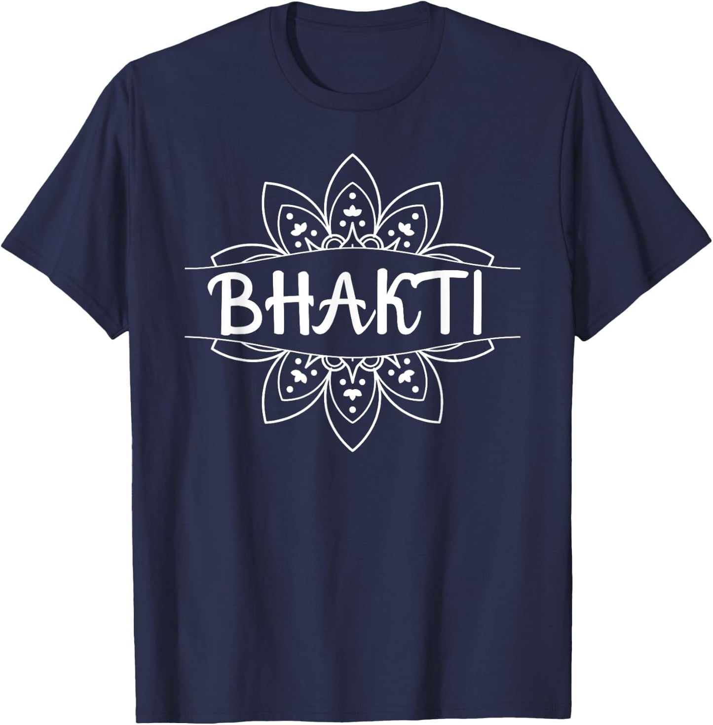 Bhakti Mandala Sacred Fractal Geometry Art Yoga T-Shirt - T-Shirt | Navy