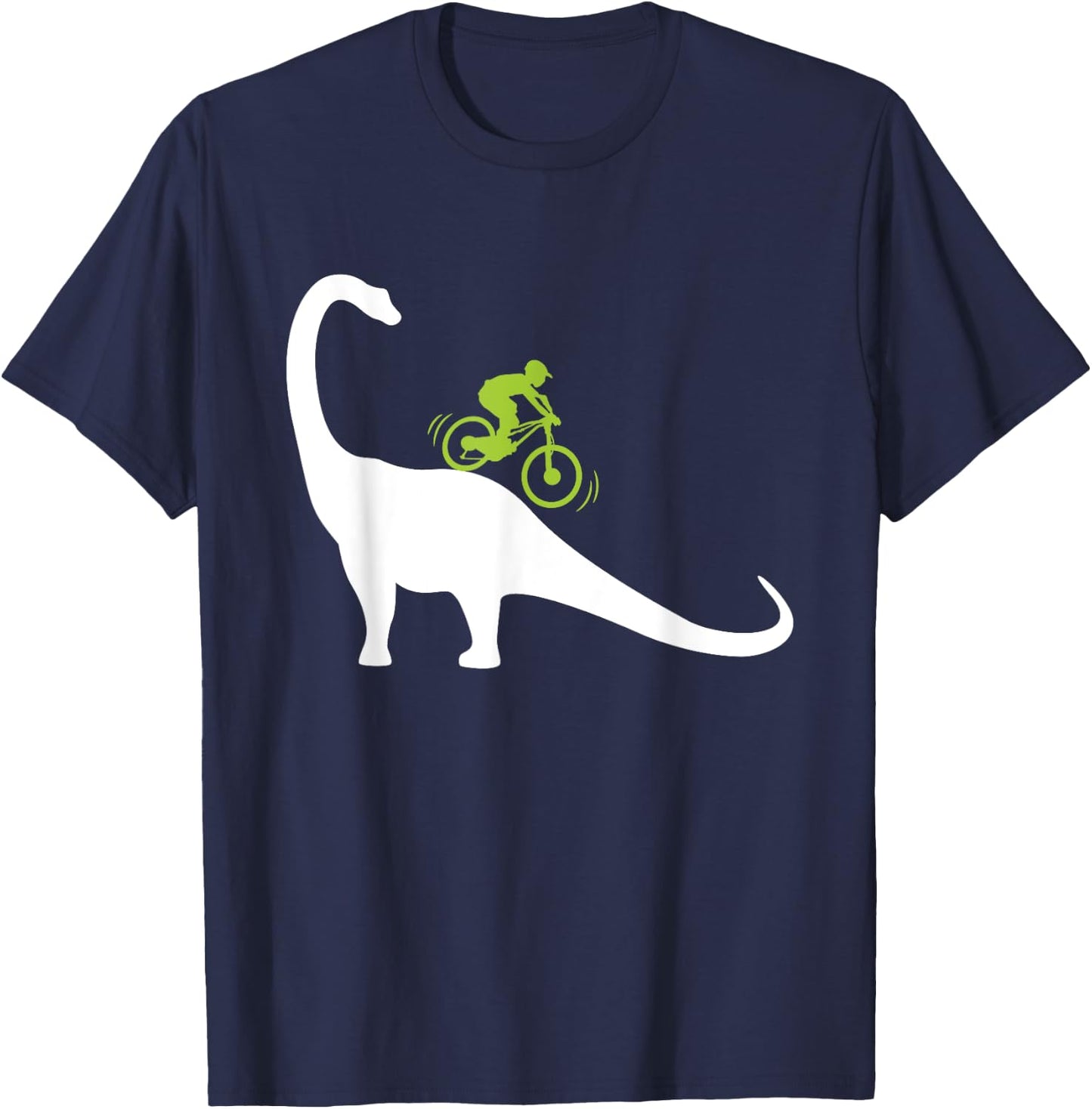 Cool Mountain Bike Dino Funny Bicycle Dinosaur Lovers Outfit T-Shirt - T-Shirt | Navy