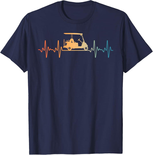 Cool Golf Cart Art Women Golfer Golf Lover & Players T-Shirt - T-Shirt | Navy