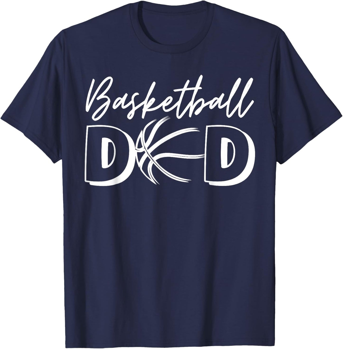 Basketball Dad Family Matching Funny Basketball Dad T-Shirt - T-Shirt | Navy