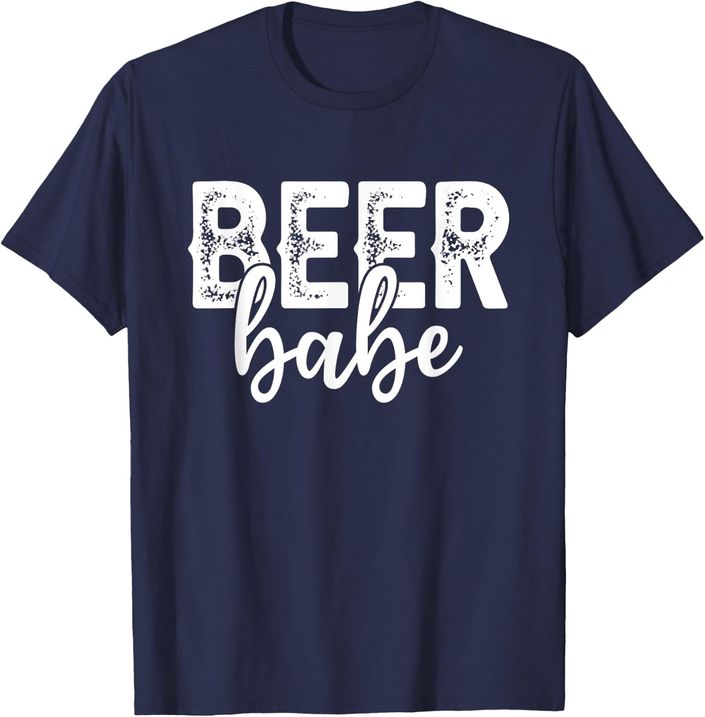 Beer Babe Traveling Summer Vacay Mode Funny Summer T-Shirt - T-Shirt | Navy