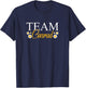 Team Conrad Kids -Adults Floral Black Small Classic Fit Short Sleeve T-Shirt - T-Shirt | Navy