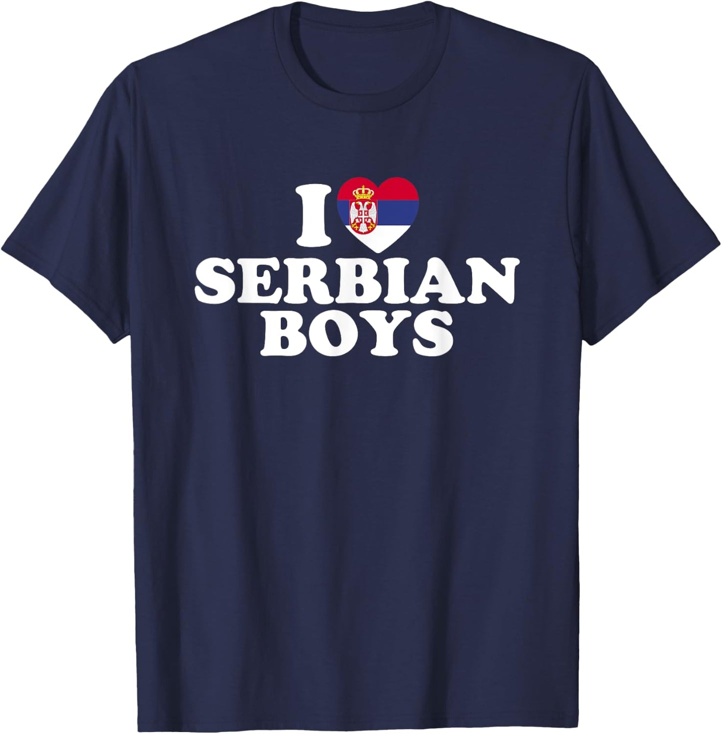 I Love Serbian Boys T-Shirt - T-Shirt | Navy