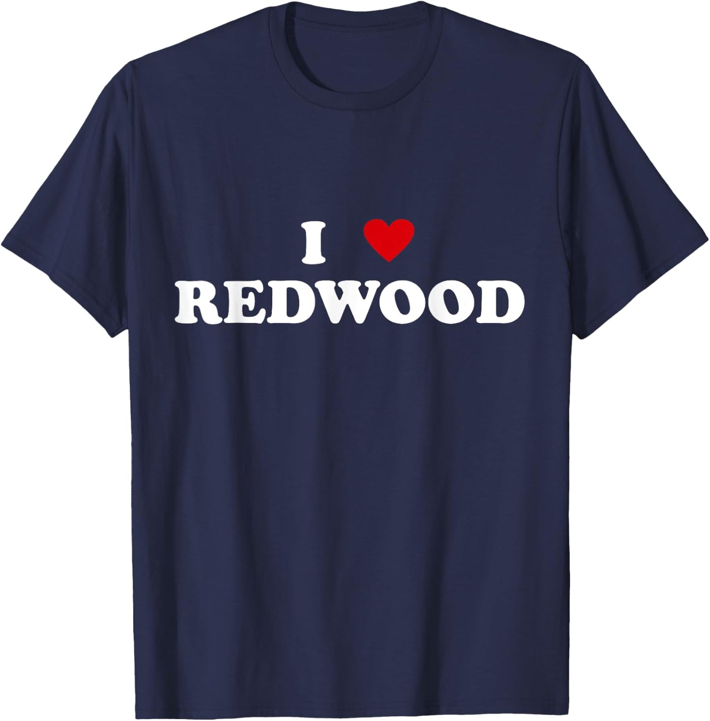 Heart USA National Park I Love Redwood T-Shirt - T-Shirt | Navy