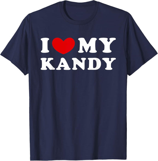 I Love My Kandy, I Heart My Kandy T-Shirt - T-Shirt | Navy