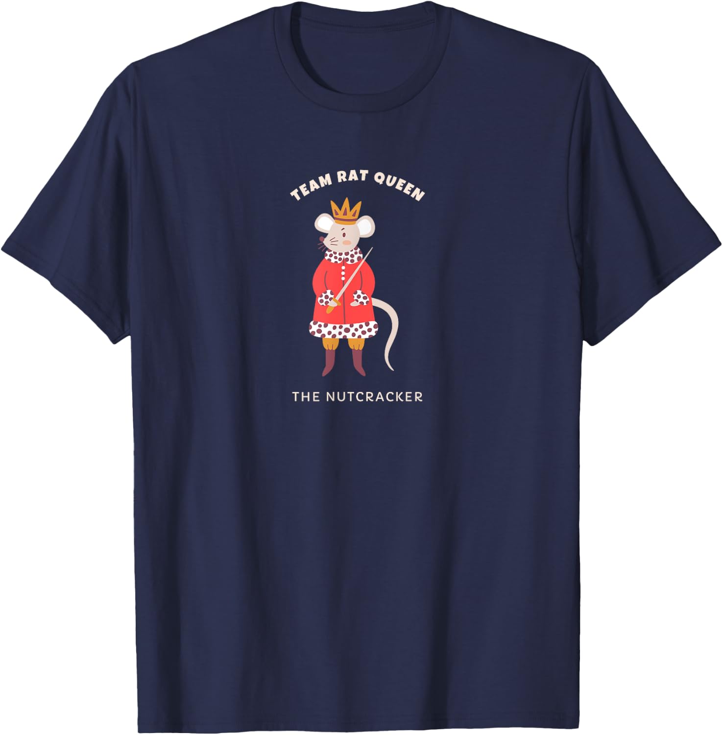 Team Rat Queen Nutcracker Christmas Ballerina Ballet Graphic T-Shirt - T-Shirt | Navy