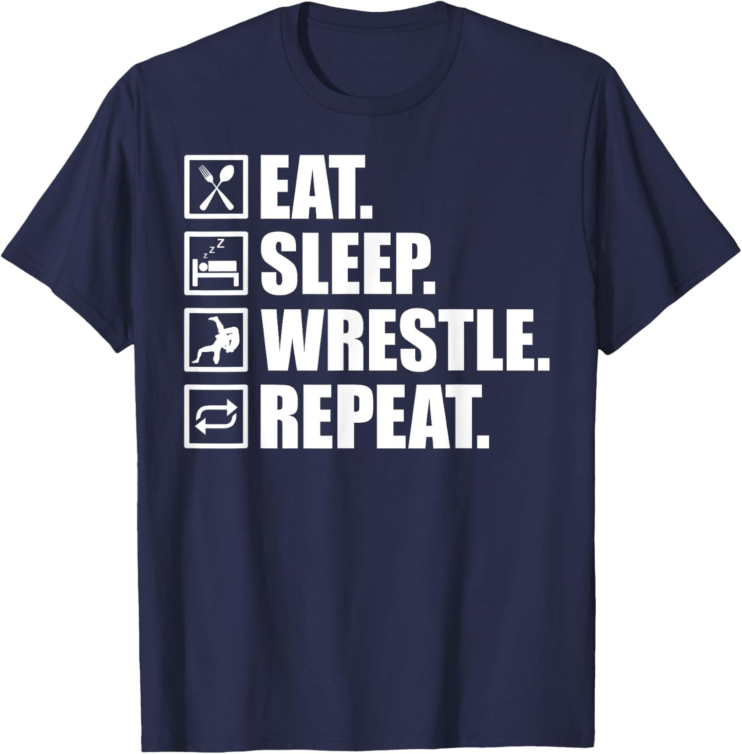 Funny Wrestling Designs Women Wrestle Athlete Fans T-Shirt - T-Shirt | Navy