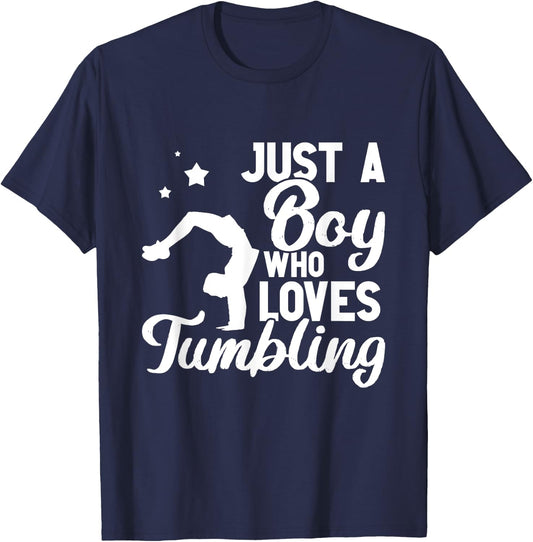 Tumbling Boy Gear Gymnast Gymnastics Funny Tumbler T-Shirt - T-Shirt | Navy