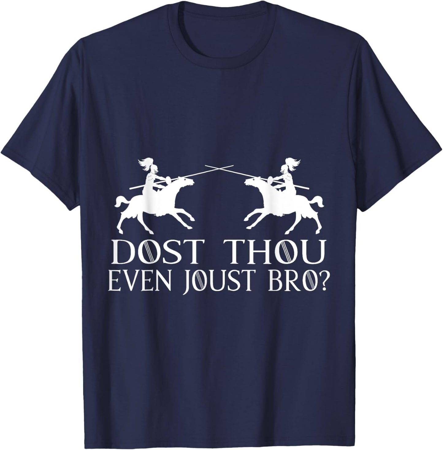 Jousting Knight Renaissance Festival Joust Medieval T-Shirt - T-Shirt | Navy