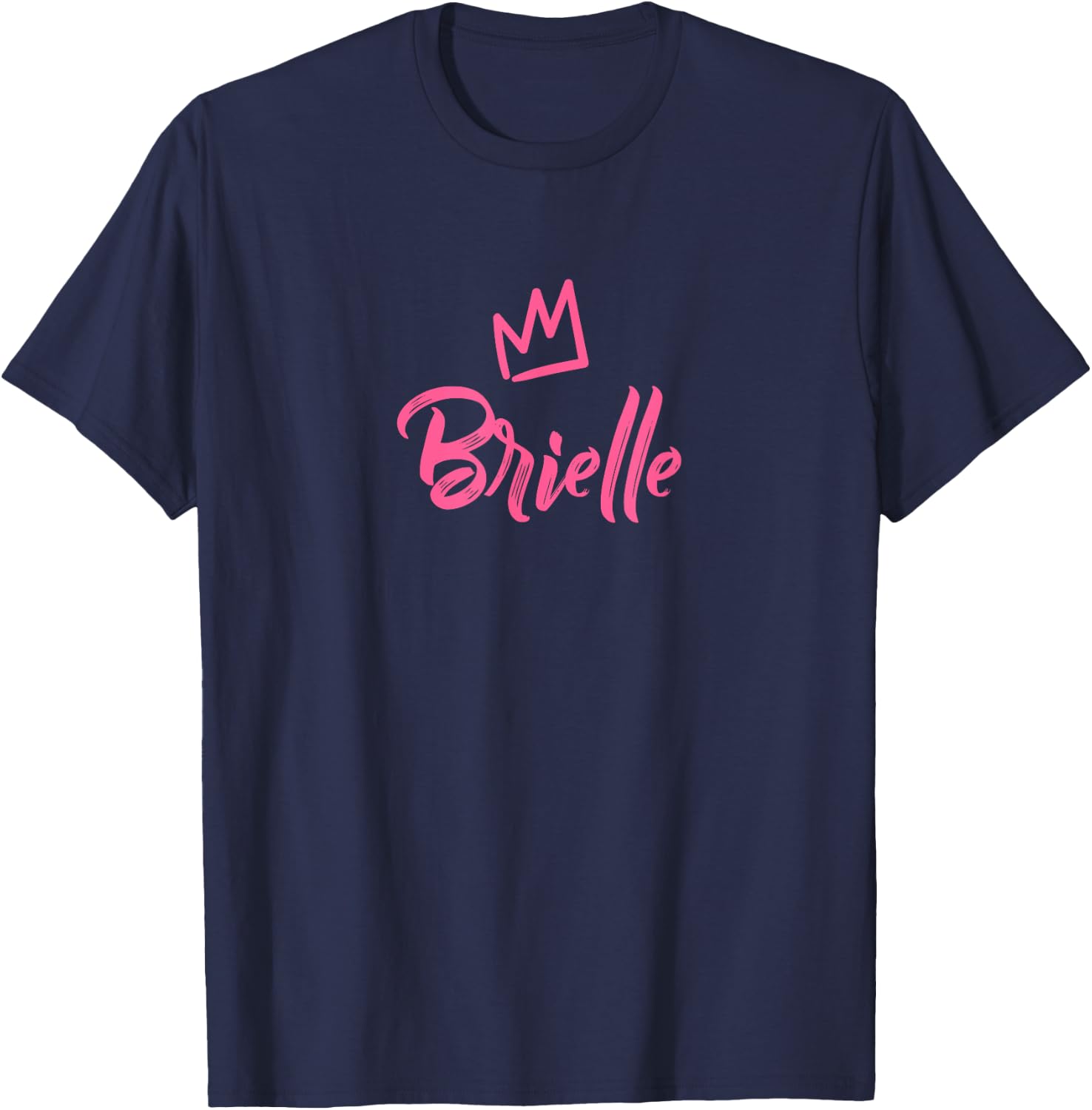 Brielle the Queen / Pink Crown Called Brielle T-Shirt - T-Shirt | Navy