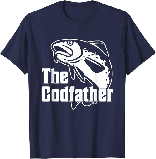 The Codfather Cod Fish Catcher Fishing Daddy Dad Father T-Shirt - T-Shirt | Navy