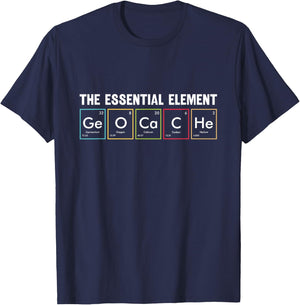 Geocaching The Essential Element, Geocacher T-Shirt - T-Shirt | Navy