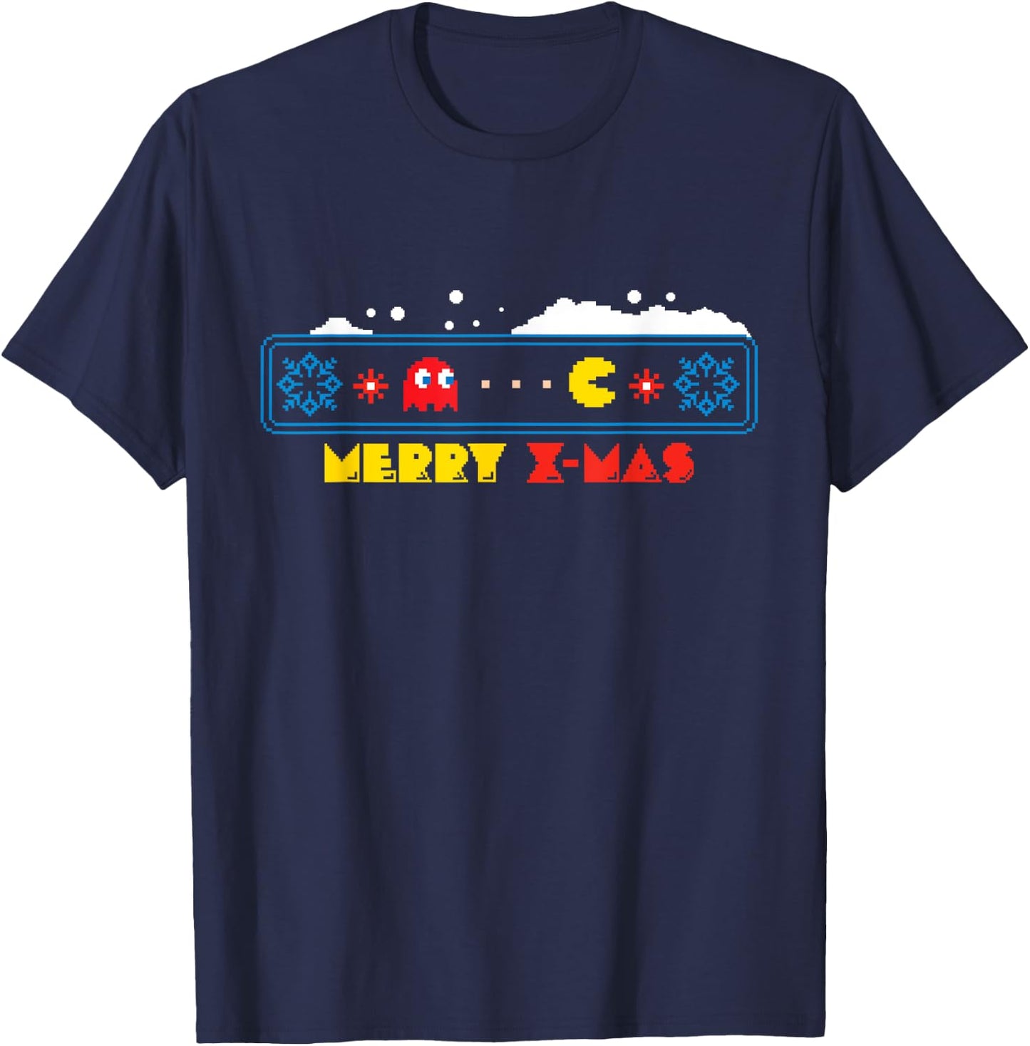 PAC-MAN Christmas T-Shirt - T-Shirt | Navy
