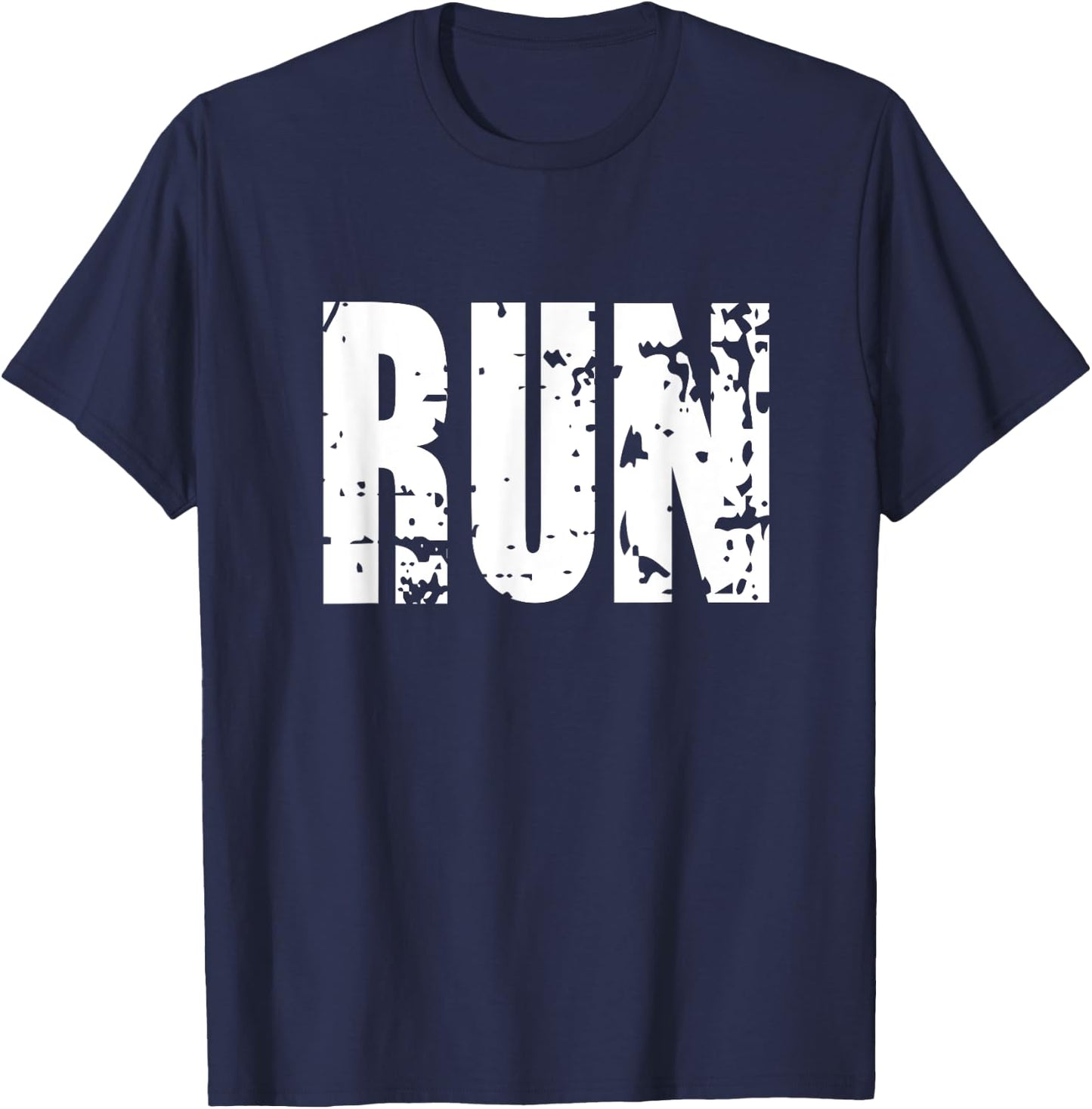 Run Motivational Shirt Retro Feel Runner T-Shirt - T-Shirt | Navy