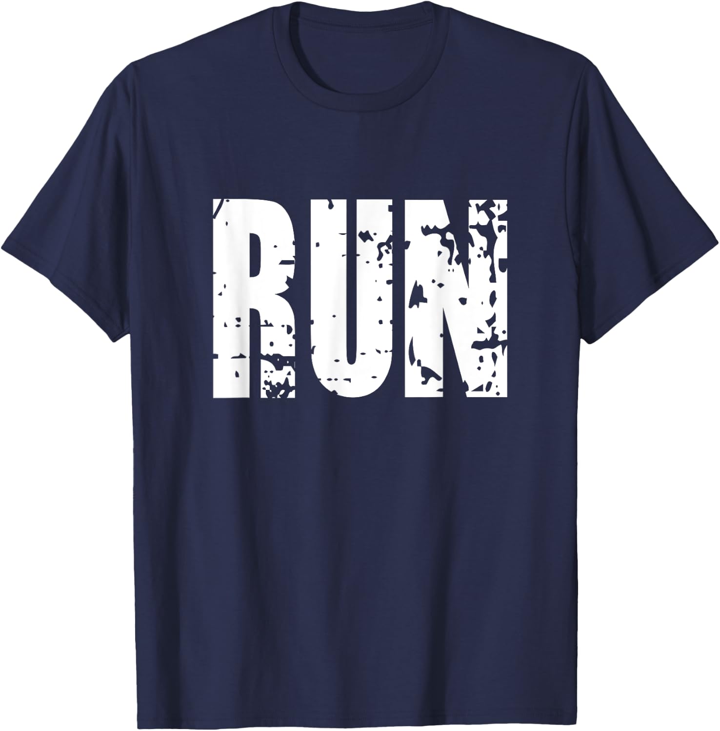 Run Motivational Shirt Retro Feel Runner T-Shirt - T-Shirt | Navy