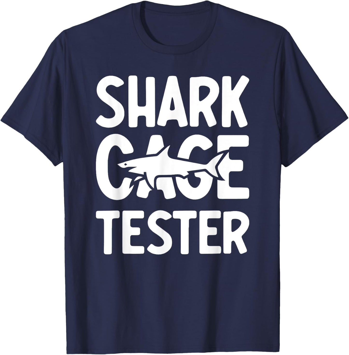 Shark Cage Tester Funny Amputee Amputation Surgery Recovery T-Shirt - T-Shirt | Navy