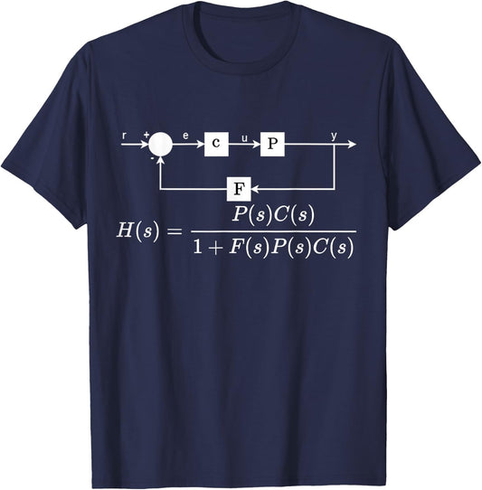 Control theory transfer function, engineering basics T-Shirt - T-Shirt | Navy
