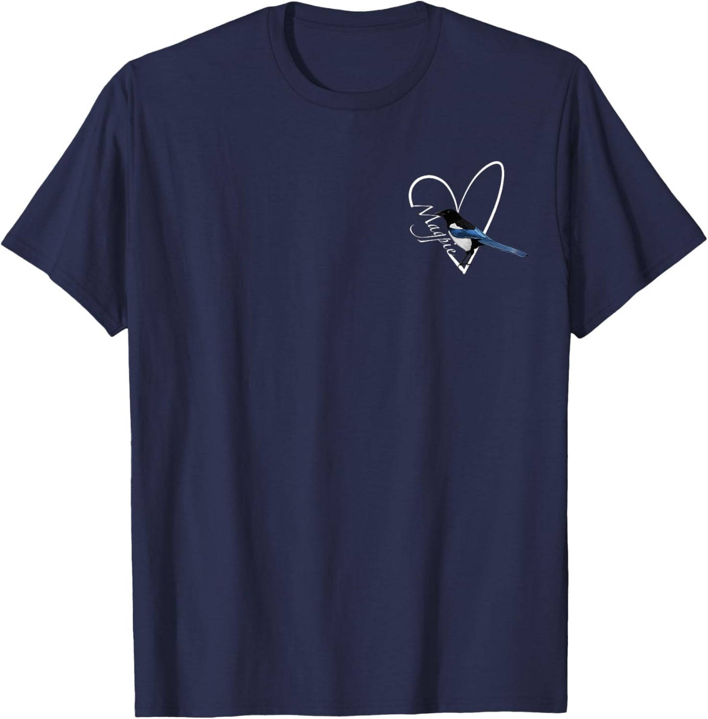 Magpie Bird Birdlover Birdwatcher Animal Biologist T-Shirt - T-Shirt | Navy