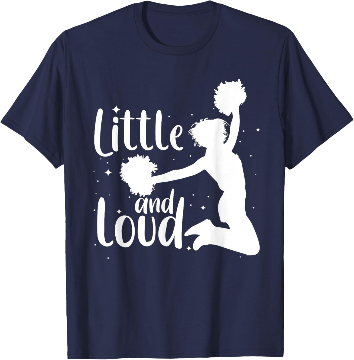 Cute Cheerleader Art Girls Cheering Cheerleading T-Shirt - T-Shirt | Navy