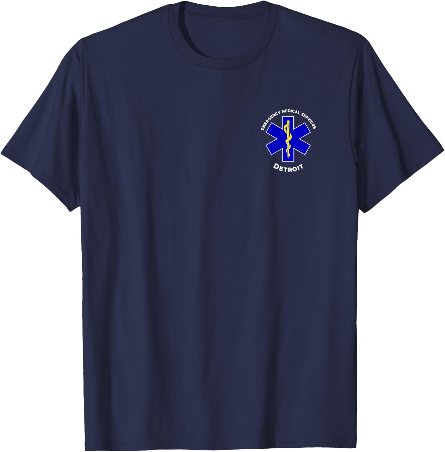 Detroit Michigan EMS Emergency Medical Services EMT Uniform T-Shirt - T-Shirt | Navy