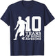 10 Years of Being Awesome Soccer 10th Birthday T-Shirt - T-Shirt | Navy