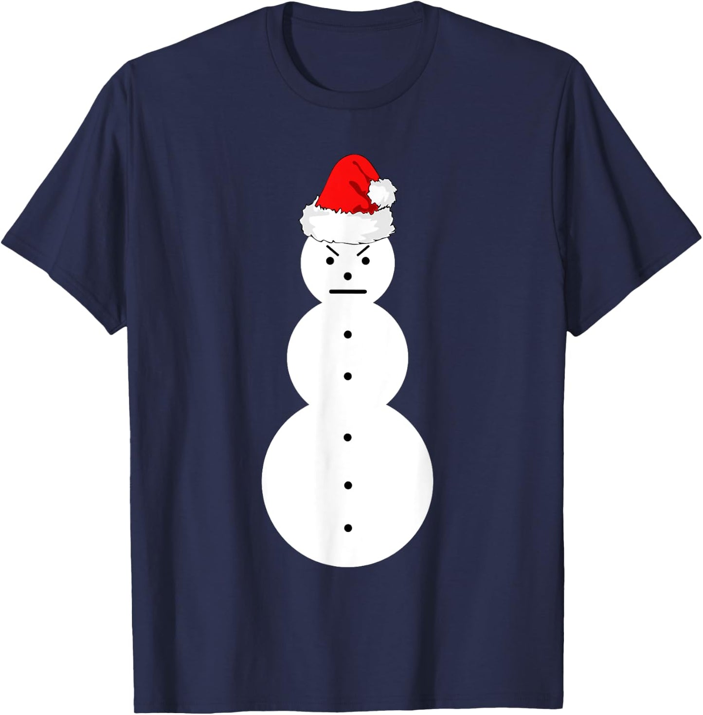 jeezy snowman Santa hat Christmas shirt T-Shirt - T-Shirt | Navy
