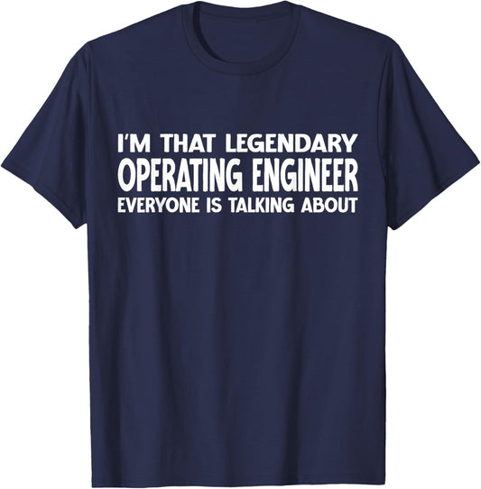 Operating Engineer Job Title Employee Operating Engineer T-Shirt - T-Shirt | Navy