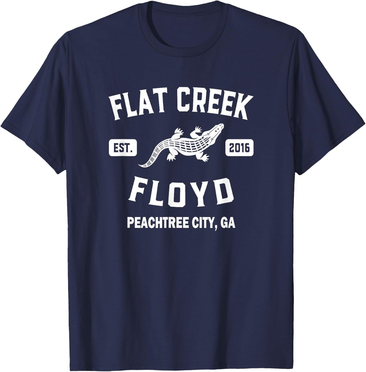 Famous Peachtree City Georgia Alligator Flat Creek Floyd T-Shirt - T-Shirt | Navy