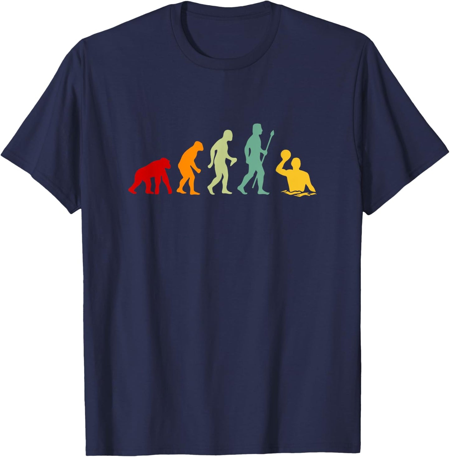 Evolution Water Polo Funny Water Polo Player T-Shirt - T-Shirt | Navy