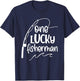 Best Catch of His Life One Lucky Fisherman Couple Matching T-Shirt - T-Shirt | Navy