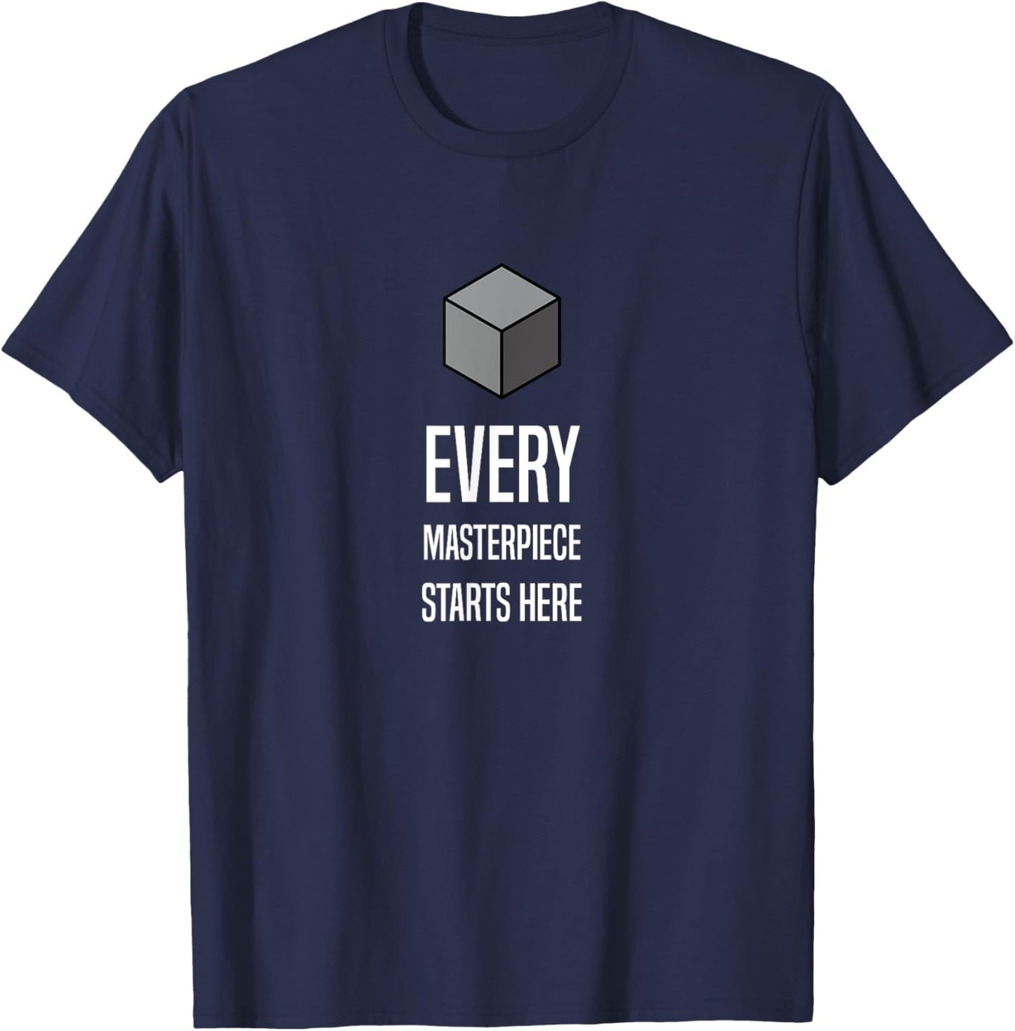 Blender Basics: simple, nerdy style for 3D modelling fans T-Shirt - T-Shirt | Navy